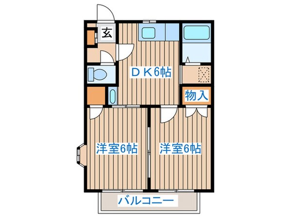 ＣＡＳＡ前沖Ⅱの物件間取画像